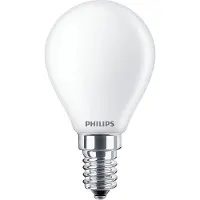 Philips lamp - Kogellamp met E14 fitting - Warmwit licht: 2700K - 25W - Mat glas