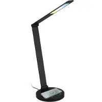 Briloner Cuma - LED Bureaulamp - met inductieve oplaadlade - dimbaar - touch - geheugenfunctie - CCT kleurtemperatuurregeling - Ø18 x 44 cm - zwart