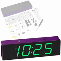 Gistuch LED-elektronische klokset, met vier lichtsturingsmodi, alarmfunctie, foutcorrectiefunctie, geschikt voor soldeer oefeningen, doe-het-zelf set, verkrijgbaar in meerdere kleuren, optioneel
