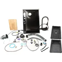Gistuch Onderbouw spoelbak voor de keuken, 68x45 cm, dikwandig roestvrij staal - met digitaal display