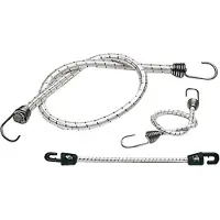 Osculati Stainless Steel Elastic Rope With Hook 500x8 Mm Zilver
