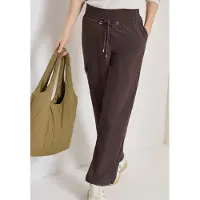 Cecil Dames High Waist straight legs broek in Loose Fit - Bruin - XXL
