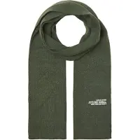 Jack & Jones Sjaal 'JACCOLL' donkergroen / wit