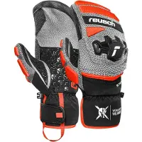 Reusch Sporthandschoenen 'Worldcup Warrior GS' grijs / oranjerood / wit