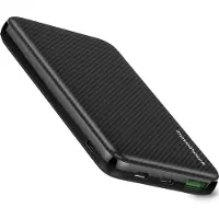 Travelhawk Powerbank - 10.000 mAh - 22,5 W Snelladen - Carbon zwart
