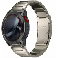 Accezz Mat Titanium bandje - Garmin 26 mm aansluiting - Titanium