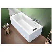 Riho Rethink Cubic Plug&Play Halfvrijstaand Bad 180x90cm - Acryl Wit - Links - Baden, Halfvrijstaande Baden - 8714148608418
