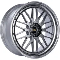 Bbs LM 17x7.5 4x100 ET40 Diamond Black Center / Diamond Cut Lip Wheel -70mm PFS/Clip Required