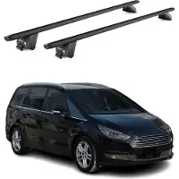 Aurilis Draagrek bagagedrager voor Ford Galaxy 2015-2025, aluminium, zwart, 2-delig, met ABE-certificaat