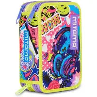 Mitama Pennendoos gevuld met "Triplo" pennen, sticker, 64870