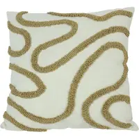 Countryfield Kussen Luus Wit/bruin 45cm Crème crème Polyester
