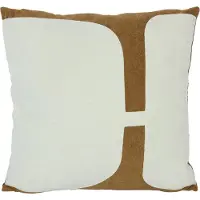 Countryfield Kussen Jos Wit/bruin 45cm Crème crème Polyester
