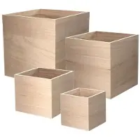 Ideas 4 Seasons Houten Kubussen Één Zijde Open Set A 4 Bruin bruin Hout