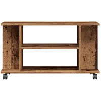 vidaXL Tv-meubel met wieltjes 80x40x45 cm bewerkt hout oud houtkleurig