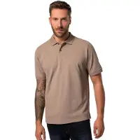 JP 1880 Regular Fit Polo shirt Korte mouw Bruin Grijs