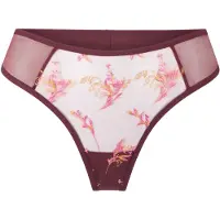 Lingadore String mosterd / lichtroze / bordeaux