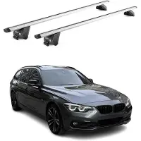 Aurilis Draagrek, basisdrager voor BMW 3-serie Touring F31 G21, 2012-2025, 100 kg, aluminium, zilver, met ABE-certificaat