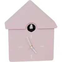 Housevitamin Wandklok - Cuckoo-klok - Lichtroze - 24x27x9 cm