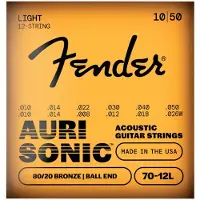 Fender AuriSonic 70-12L Acoustic Guitar Strings 80/20 Bronze 12-String .010-.050 Gauges (12)