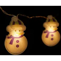 HomeShopXL LED lichtsnoer - sneeuwpop - 10 LED - 1,35 meter - warmwit - 2 x AA 1 Stuks [58910]