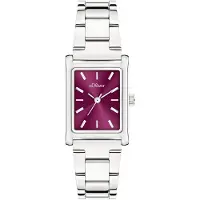 s.Oliver Analoog horloge bourgogne / zilver