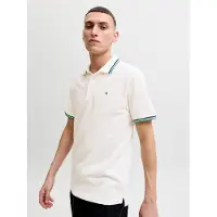 Jack & Jones Shirt 'JJEPaulos' navy / jade groen / offwhite