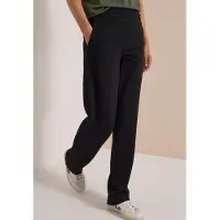 Cecil Dames Broek met High Waist en rechte pijpen in een Loose Fit-pasvorm - Zwart - XXL
