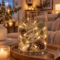 Mojawo 30 LED-lichtketting voor binnengebruik, warmwit, transparante kabel