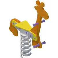AEA Schaukelwippe Wippgerät Wippe Schwingwippe Kinderwippe Spielplatz Giraffe