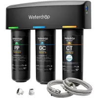 Merkloos Onderbouw waterfiltersysteem met 3-voudige filtratie