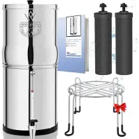 Merkloos Gravity-waterfiltersysteem met roestvrijstalen kraan en reinigingsonderdelen
