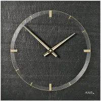 Merkloos Analoge wandklok van natuursteen, 30 cm