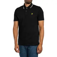 Lyle & Scott Polo Shirt Met Contrasterende Boord, Zwart