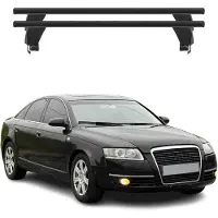 Menabo dakdrager basissteun voor Audi A6 C6 (2004-2011), ABE-certificering, aluminium, zwart, 2-delig