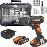 WORX WX370.2 Accuboormachine met slagfunctie, 20V, inclusief 2x 2Ah accu's en oplader