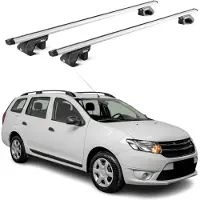 Aurilis Draagbalken, basissteunen voor Dacia Logan MCV combi, 2007-2020, 90 kg, aluminium, zilver, 2x ABE-certificaat