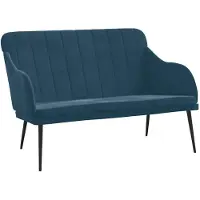 vidaXL Bankje 110x76x80 cm fluweel blauw