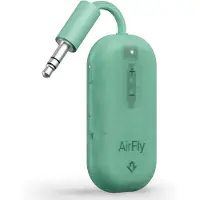 TwelveSouth AirFly Pro 2 – Geniet van In-Flight Entertainment met Draadloze Hoofdtelefoons – Koppel Twee Sets Draadloze Hoofdtelefoons voor Gedeeld Luisteren – Meer dan 25 Uur Batterijduur - Groen
