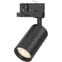 Braytron 3-fase LED schijnwerper, zwart, met stroomrail, verstelbare spot, kantelbaar, GU10 fitting