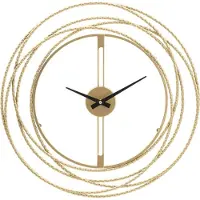 Mauro Ferretti wandklok, gouden strepen, goud, 50x4 cm