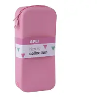 APLI 20411 - Siliconen hoesje XL, plat, Nordic roze