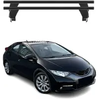 Menabo dakdrager basissteun voor Honda Civic IX HB 2011-2015, ABE-certificering, aluminium, zwart, 2 stuks