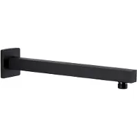 vidaXL Douchearmatuur, vierkant, roestvrij staal, zwart, 30 cm