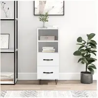 vidaXL Dressoir 34,5x34x90 cm bewerkt hout wit