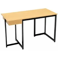 Merkloos Bureau voor computer, 48 inch breed, met metalen frame en verstelbare poten