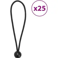 vidaXL Spanelastieken met ballen 25 st 21x0,5 cm