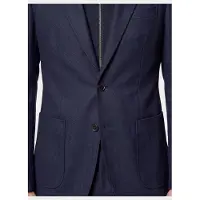 Bos Bright Blue Scotland blue colbert lommer jacket with inlay drop spe263037lo91sb/4001