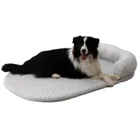 Zimilo zomerkoelmat voor huisdieren, 100x70 cm, geschikt als hondenbed en kattenbed, ademend, wasbaar, polyester, voor grote en kleine honden en katten, grijs