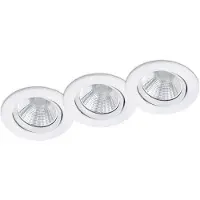 TRIO Leuchten LED inbouwspots, set van 3, model Pamir, artikelnummer 650510331, metaal, mat wit, inclusief