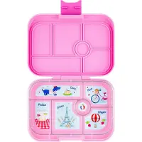 Yumbox Original - lekvrije Bento box lunchbox - 6 vakken - Power Pink / Paris tray